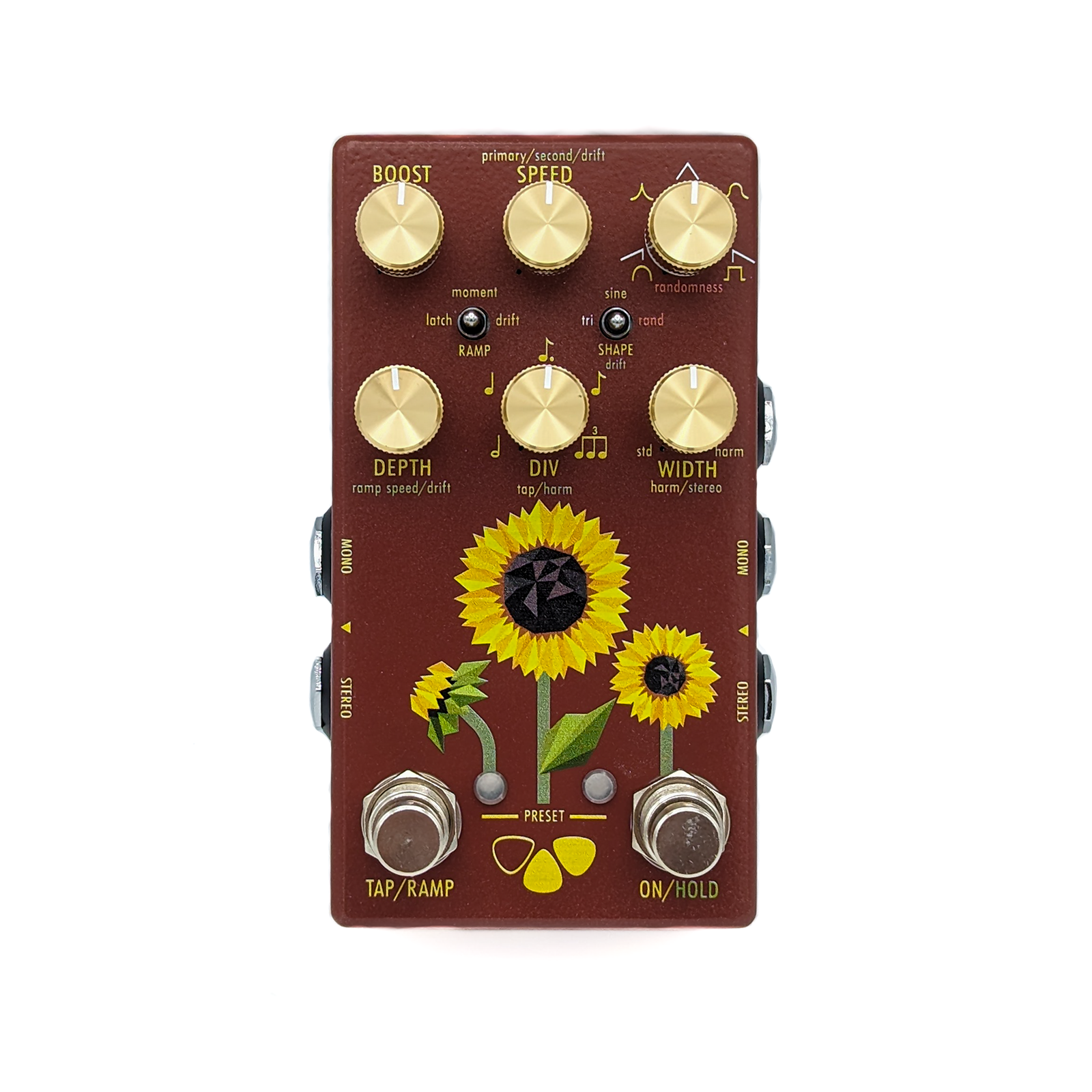 tremolo expression pedal Sunflower Deluxe Tremolo | Stereo Harmonic Tremolo with MIDI & Presets